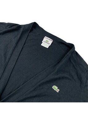Lacoste Men's Cotton/Cashmere Cardigan Sweater Black • Size 4 FR